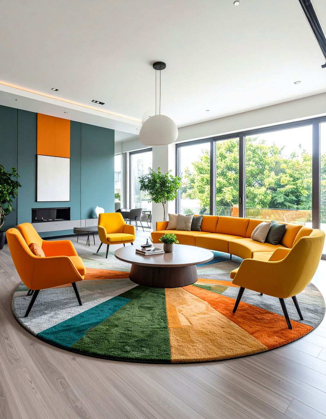 Rectangular Living Room Circular Layout - 20 Awkward Living Room Layout Ideas