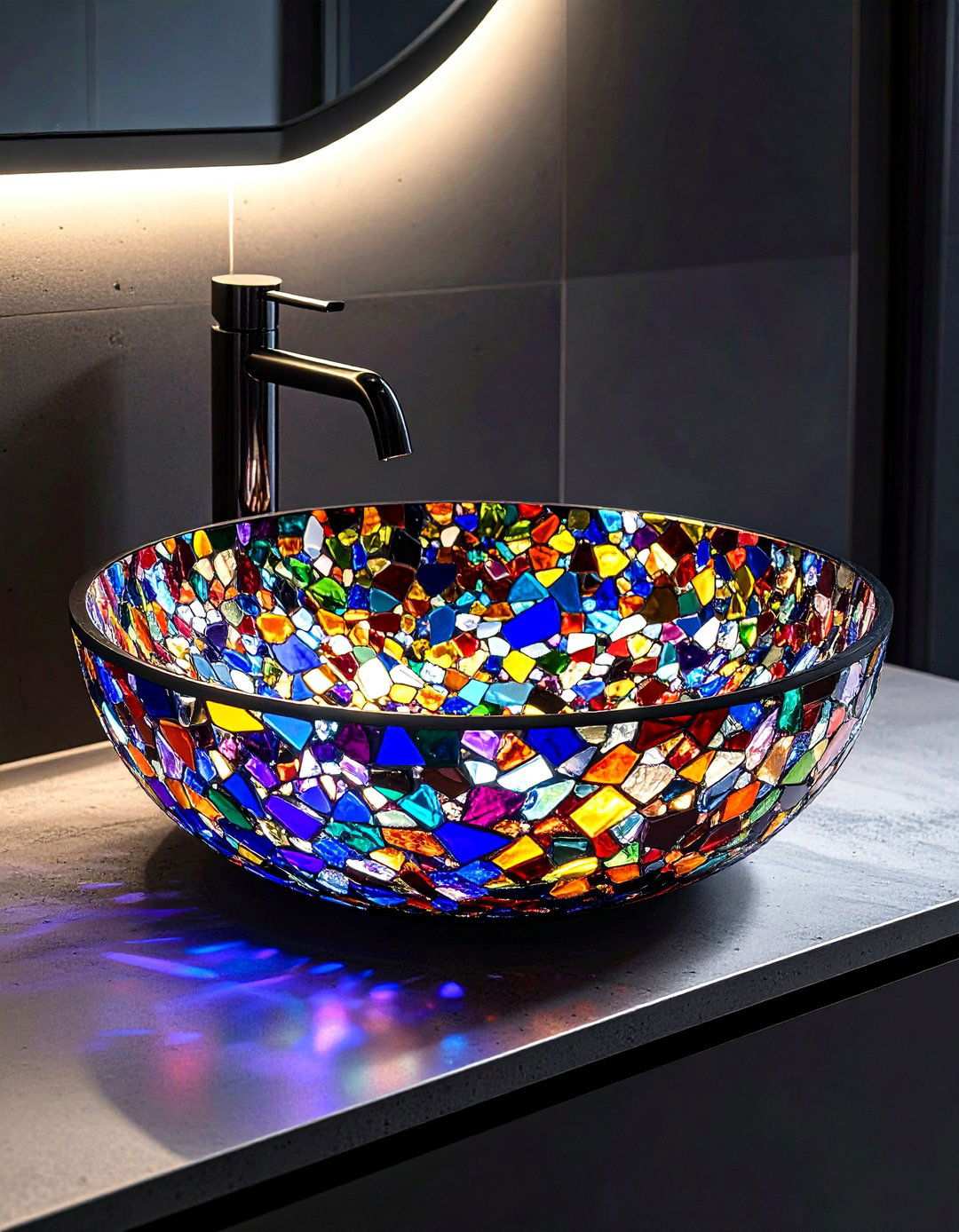 Recycled Glass Bathroom Sink for Sustainable Sparkle - 20 Bathroom Sink Ideas