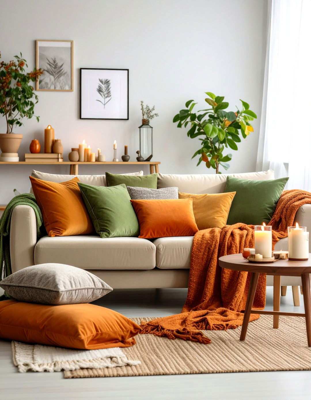 Refresh Seasonally Around a Beige Couch - 20 Beige Couch Living Room Ideas