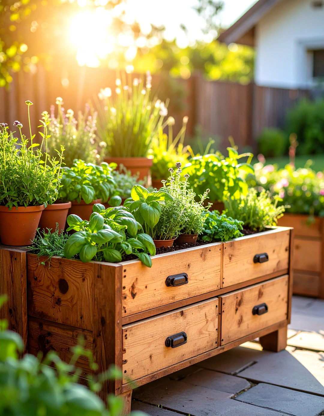 Repurposed Dresser Drawer Herb Garden - 20 Herb Garden Ideas