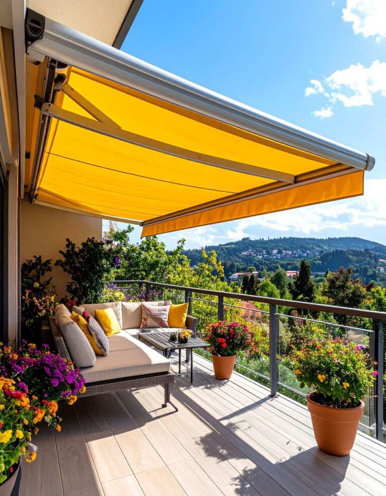 Retractable Balcony Awnings for Ultimate Flexibility - 20 Balcony Shade Ideas