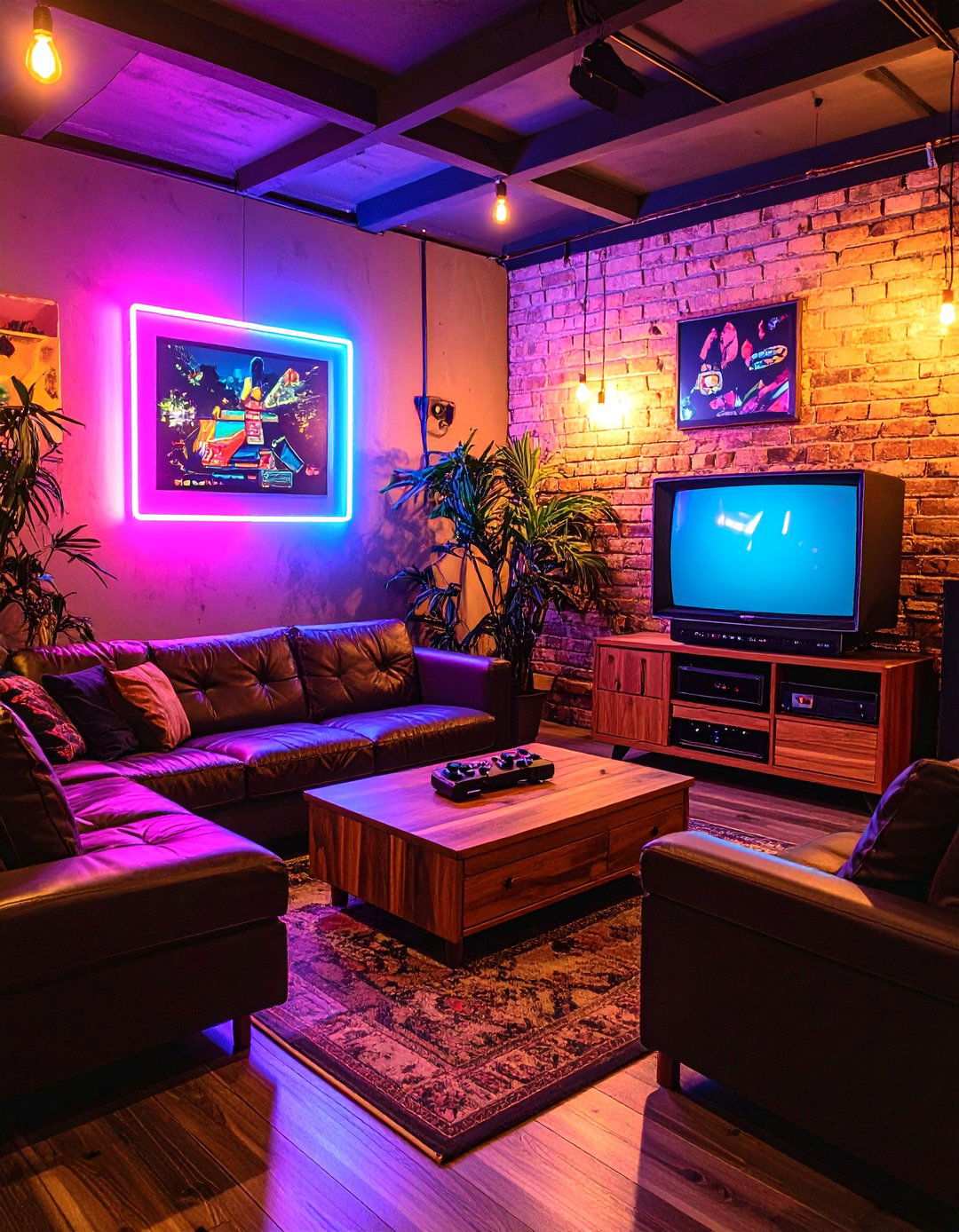 Retro Console Gaming Lounge - 20 Basement Game Room Ideas