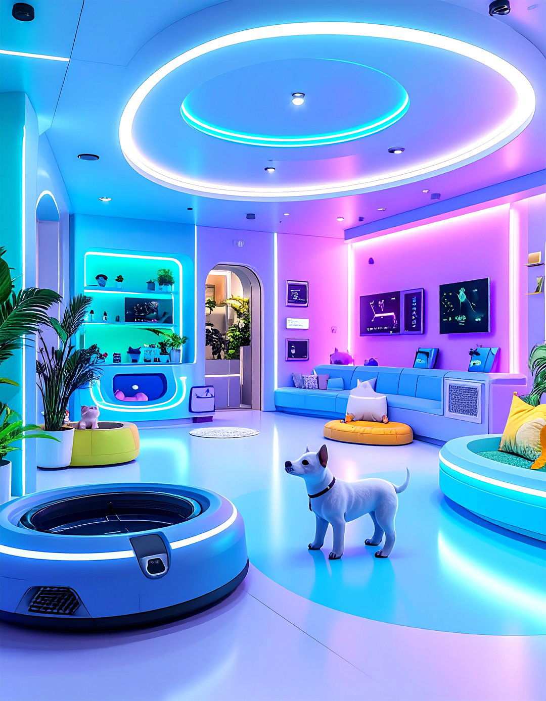Robotic Pet Care Centers with Automated Health Monitoring - 20 2100s Room Ideas