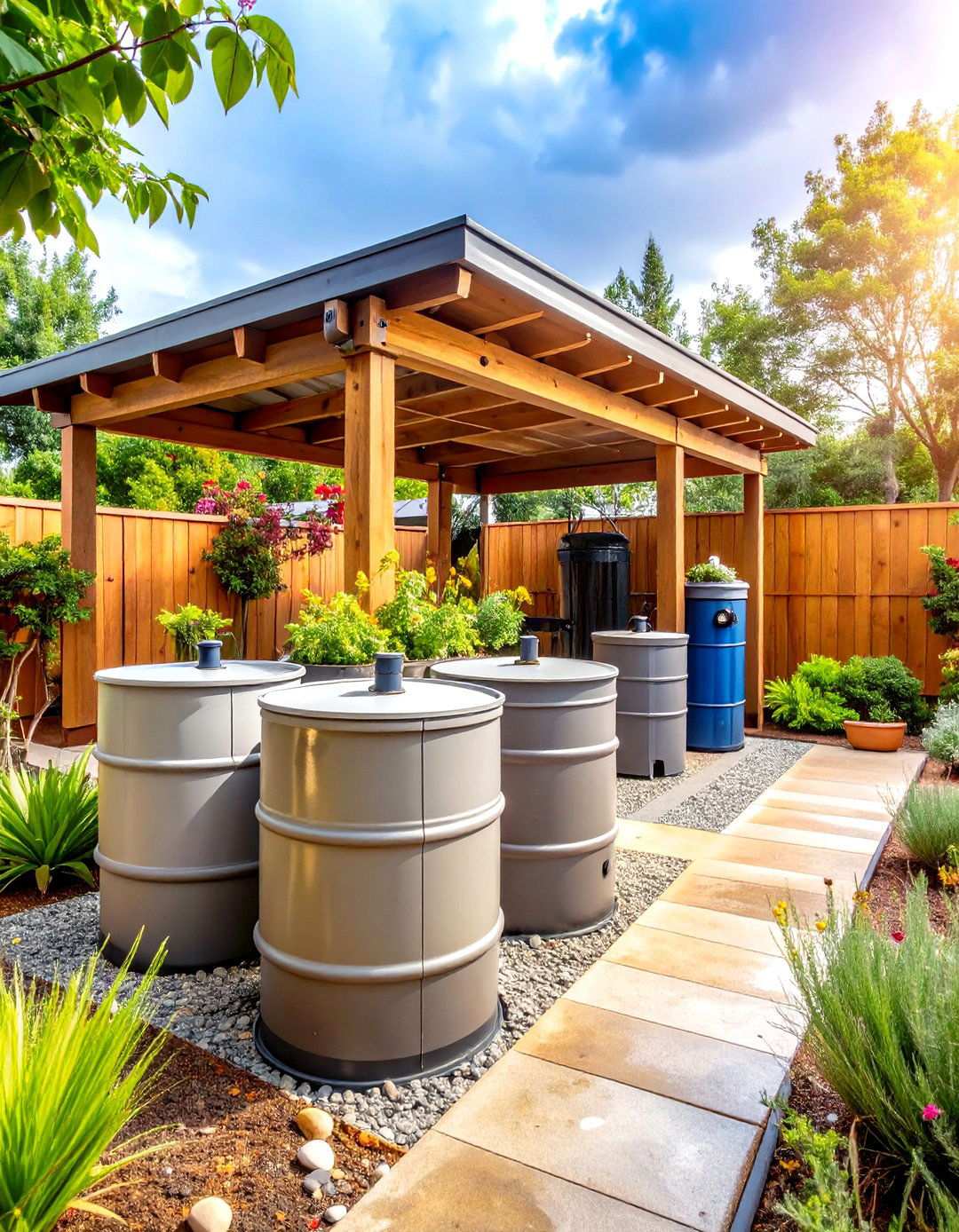 School Garden Rain Collection Sustainability Center - 20 School Garden Ideas