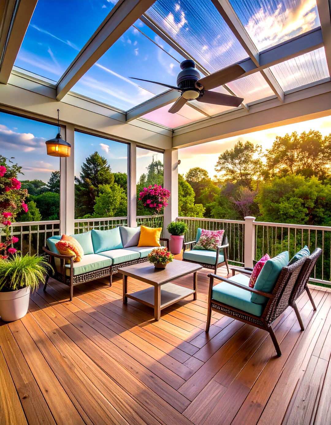 Screened Deck with Four Season Usability - 20 2nd Floor Deck Ideas