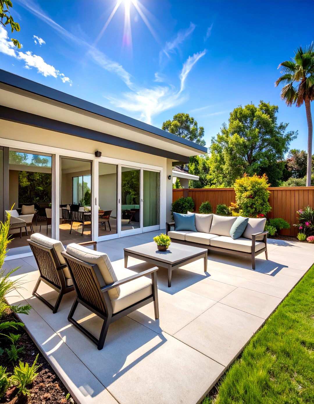 Screened Lanai Attached Covered Patio with Bug Protection - 20 Attached Covered Patio Ideas