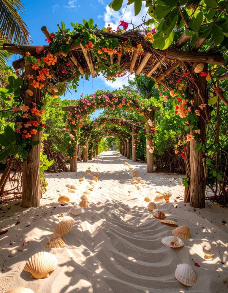 Seashell Aisle Accents for Beach Wedding Magic - 20 Beach Wedding Ideas