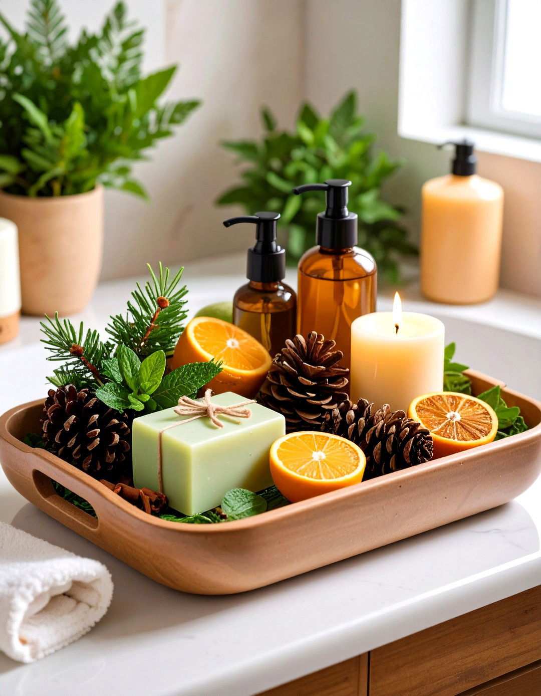 Seasonal Decor Bathroom Tray - 20 Bathroom Tray Ideas