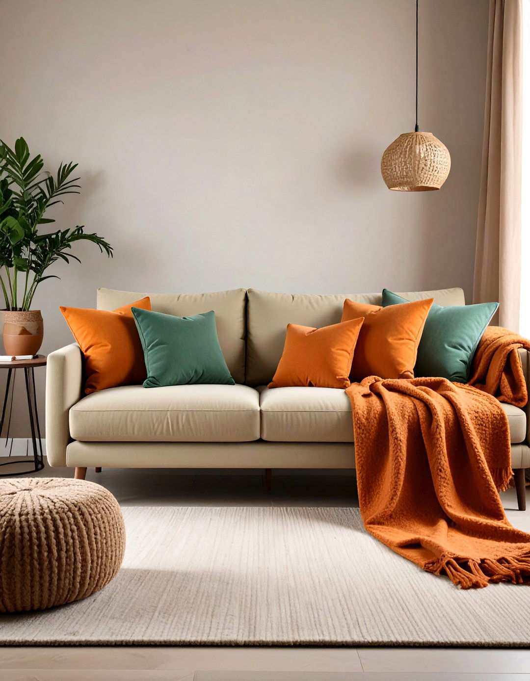 Seasonal Textiles Refresh a Beige Living Room - 20 Beige Living Room Ideas