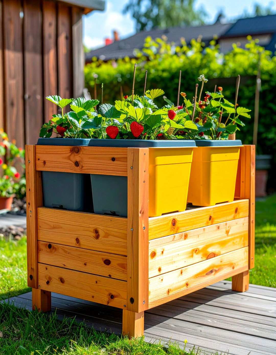 Self Watering Container - 20 Strawberry Planter Ideas