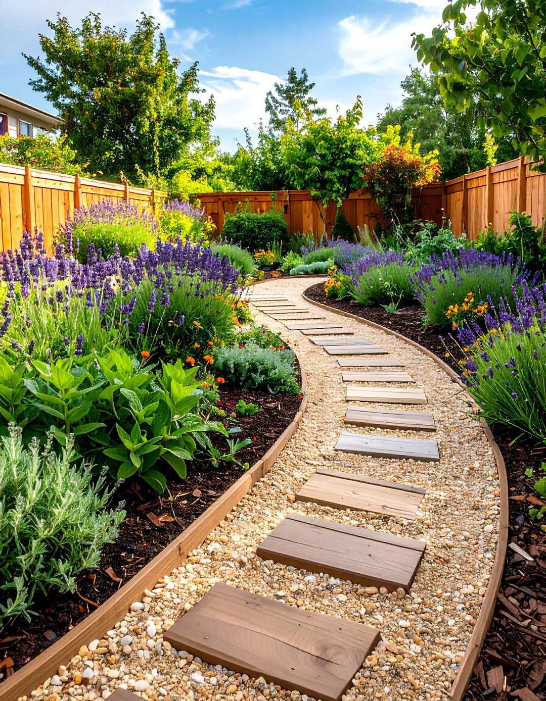 Sensory Garden with Textured Pathways - 20 Backyard Playground Ideas