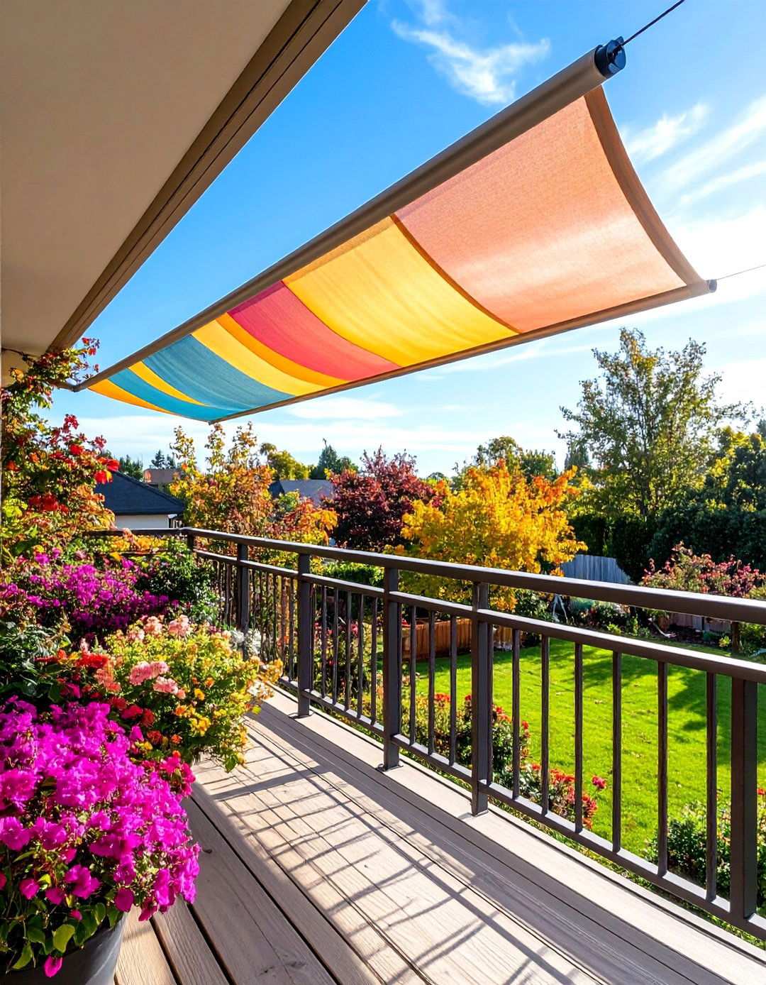 Shade Cloth Panels for Customizable Balcony Coverage - 20 Balcony Shade Ideas
