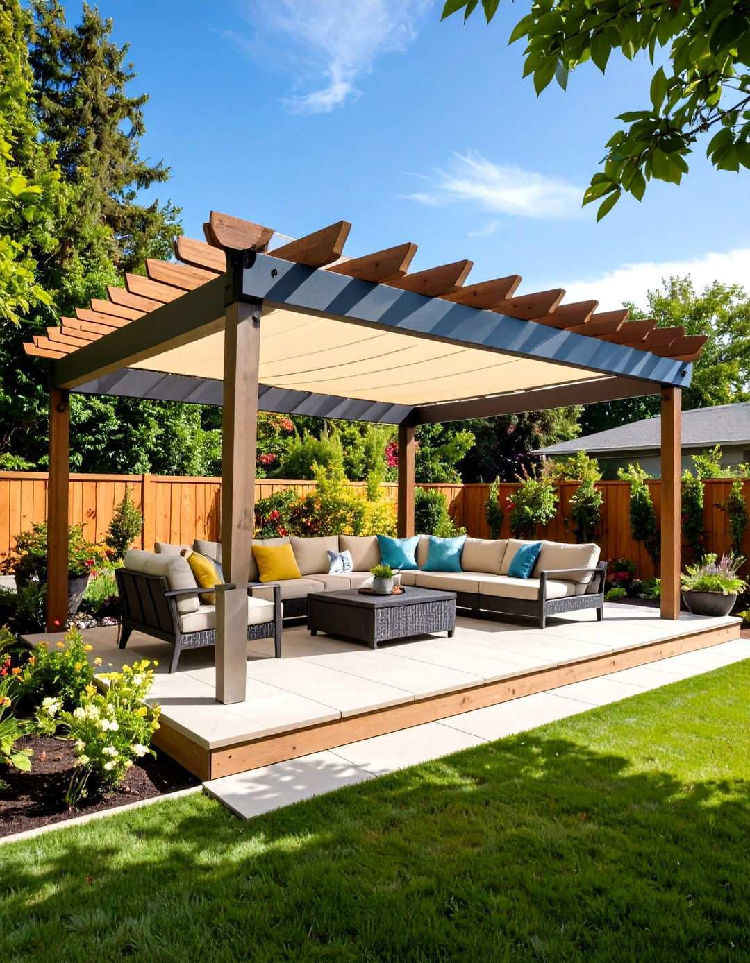 Shade Pergolas with Retractable Fabric - 20 Shade Ideas