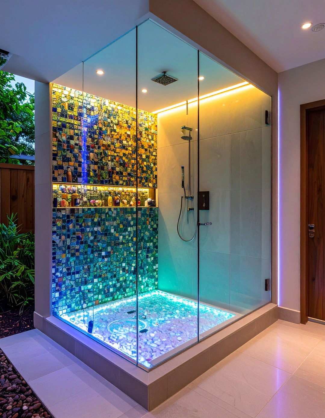 Shower Niche with LED Accent - 20 Bathroom Shower Ideas