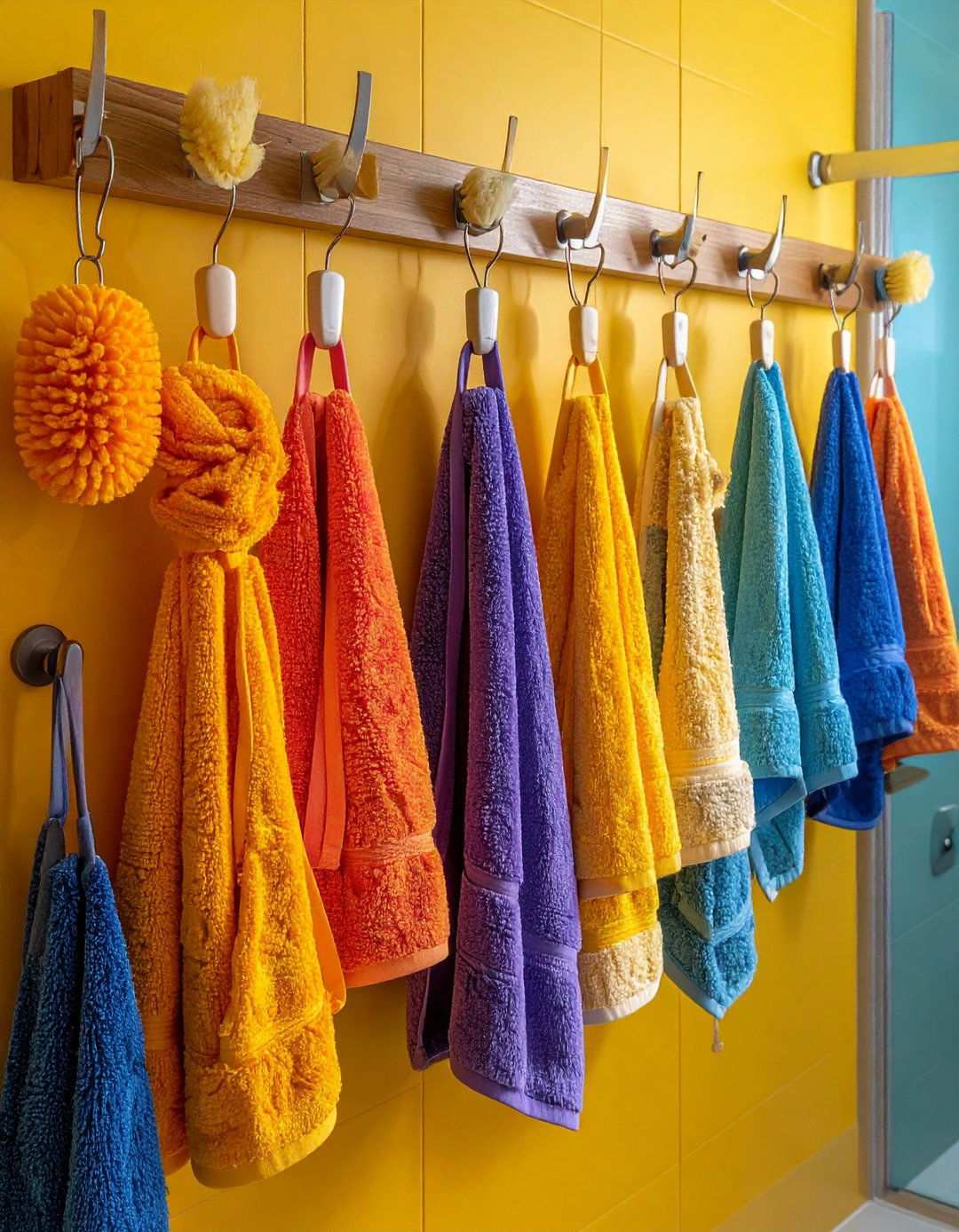 Side Wall Hooks Free Up Drawer Space - 20 Bathroom Cabinet Organization Ideas