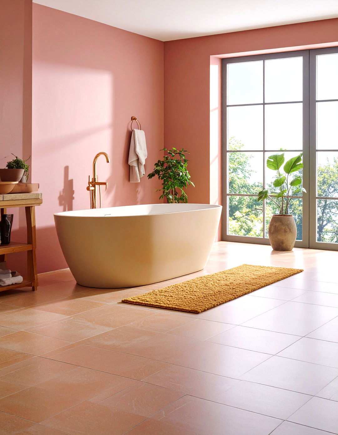 Skip Heavy Bath Rugs or Choose Slim Light Ones - 20 Bathroom Staging Ideas