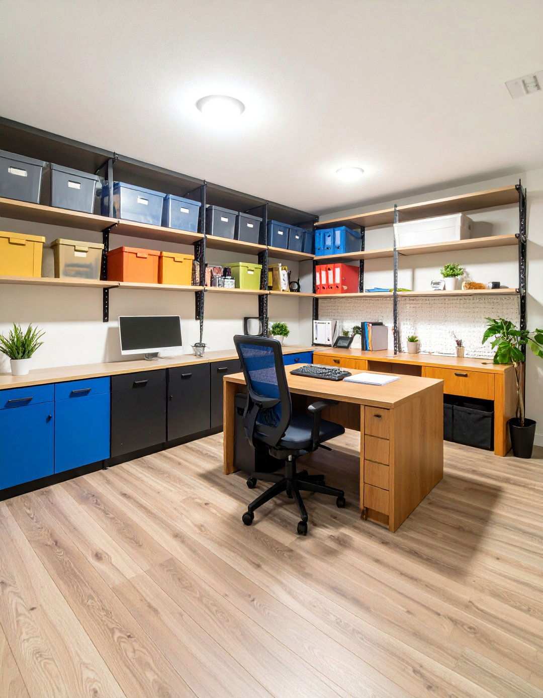 Smart Basement Office Storage Solutions - 20 basement office ideas
