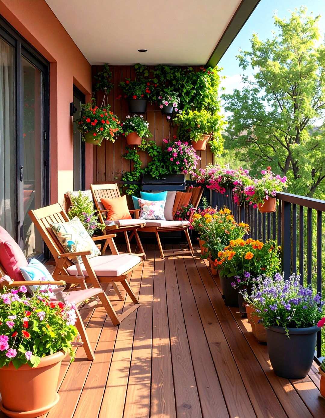 Smart Furniture Layout to Redirect Sight Lines - 20 Balcony Privacy Ideas