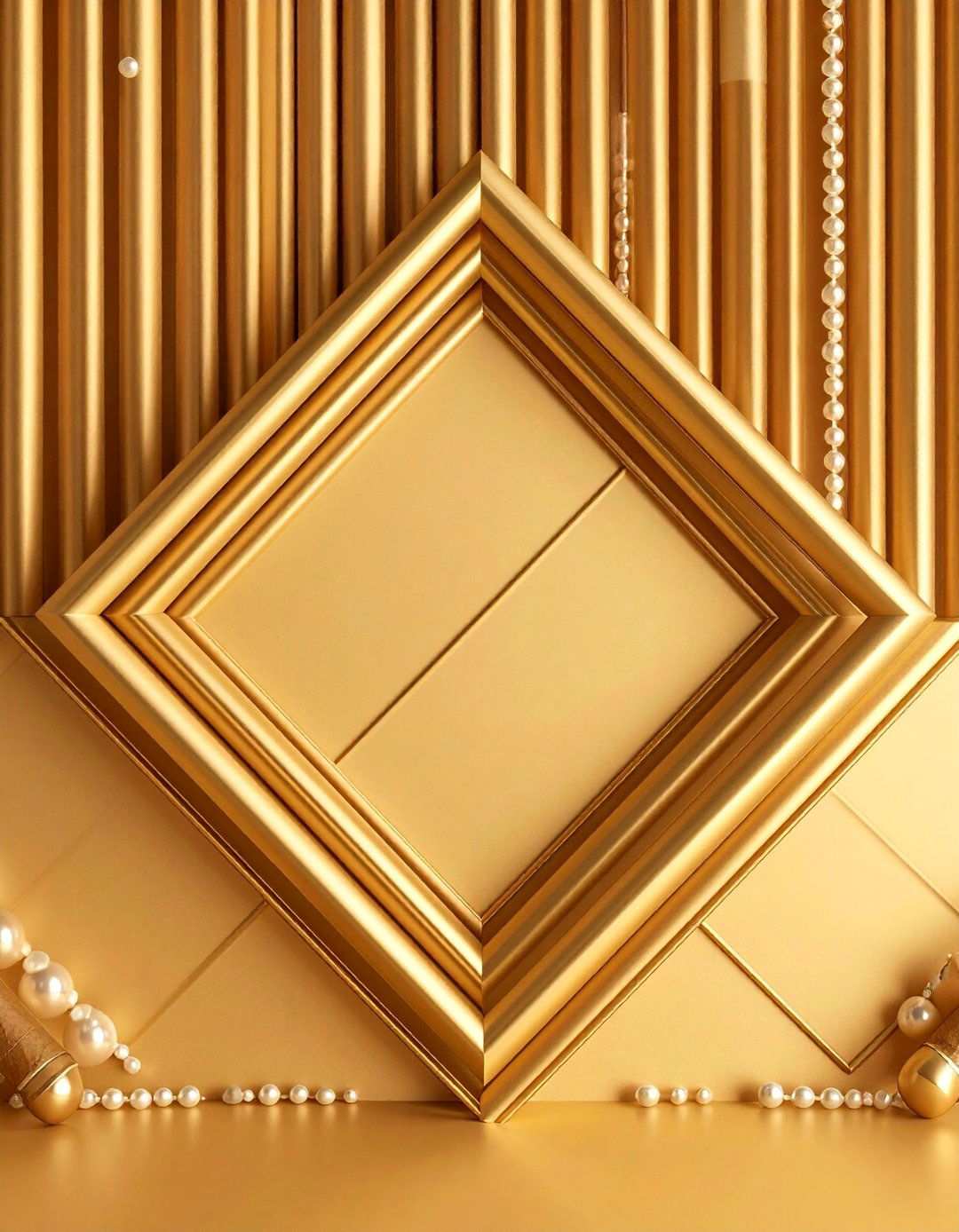 Snap Memories Against a Gold Geometric Photo Booth Backdrop - 20 Art Deco Wedding Ideas