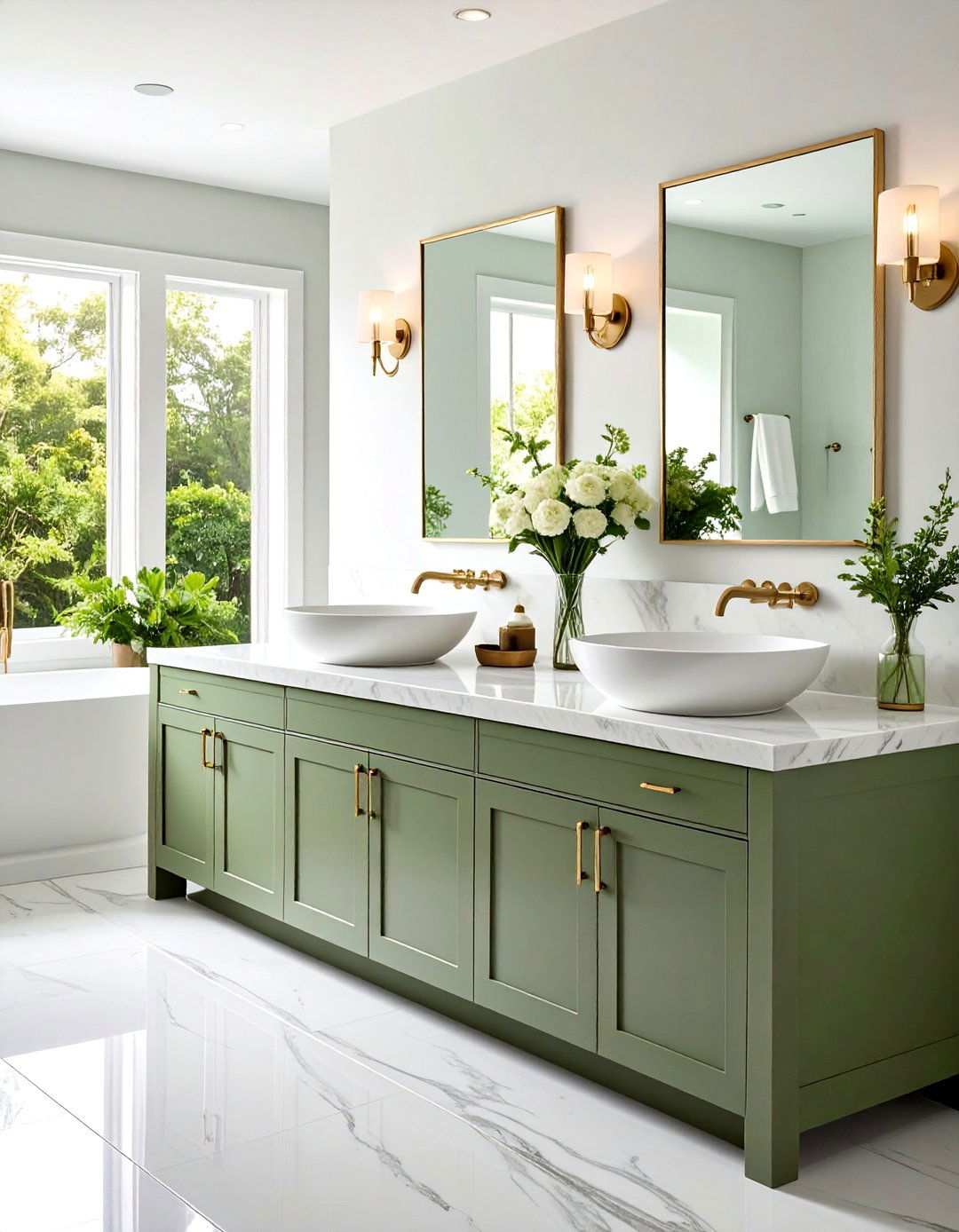 Soapstone Bathroom Countertop with Natural Patina - 20 Bathroom Countertop Ideas