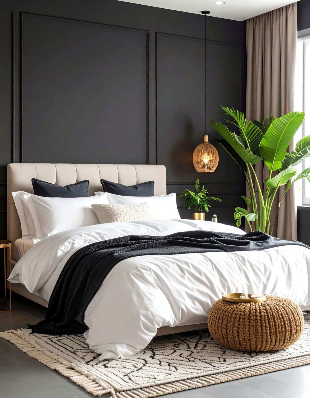 Soft Black Bedroom Paint Color Grounding Modern Spaces - 20 Bedroom Paint Colors
