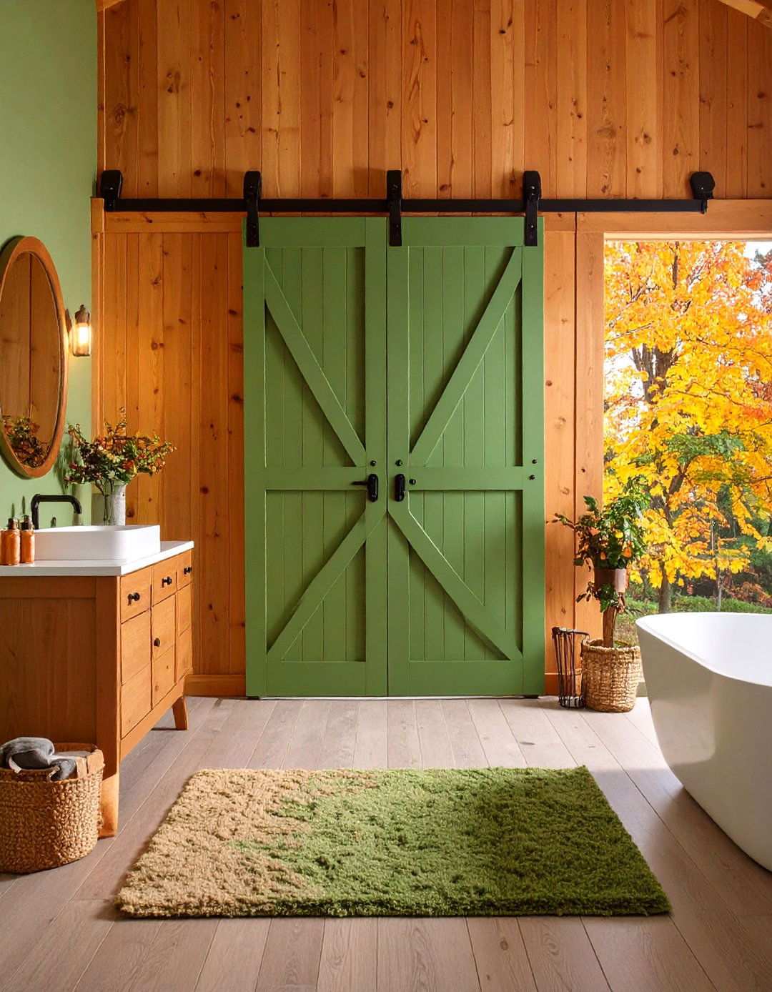 Soft Close Barn Door Hardware for Finger Safe Serenity - 20 Bathroom Barn Door Ideas