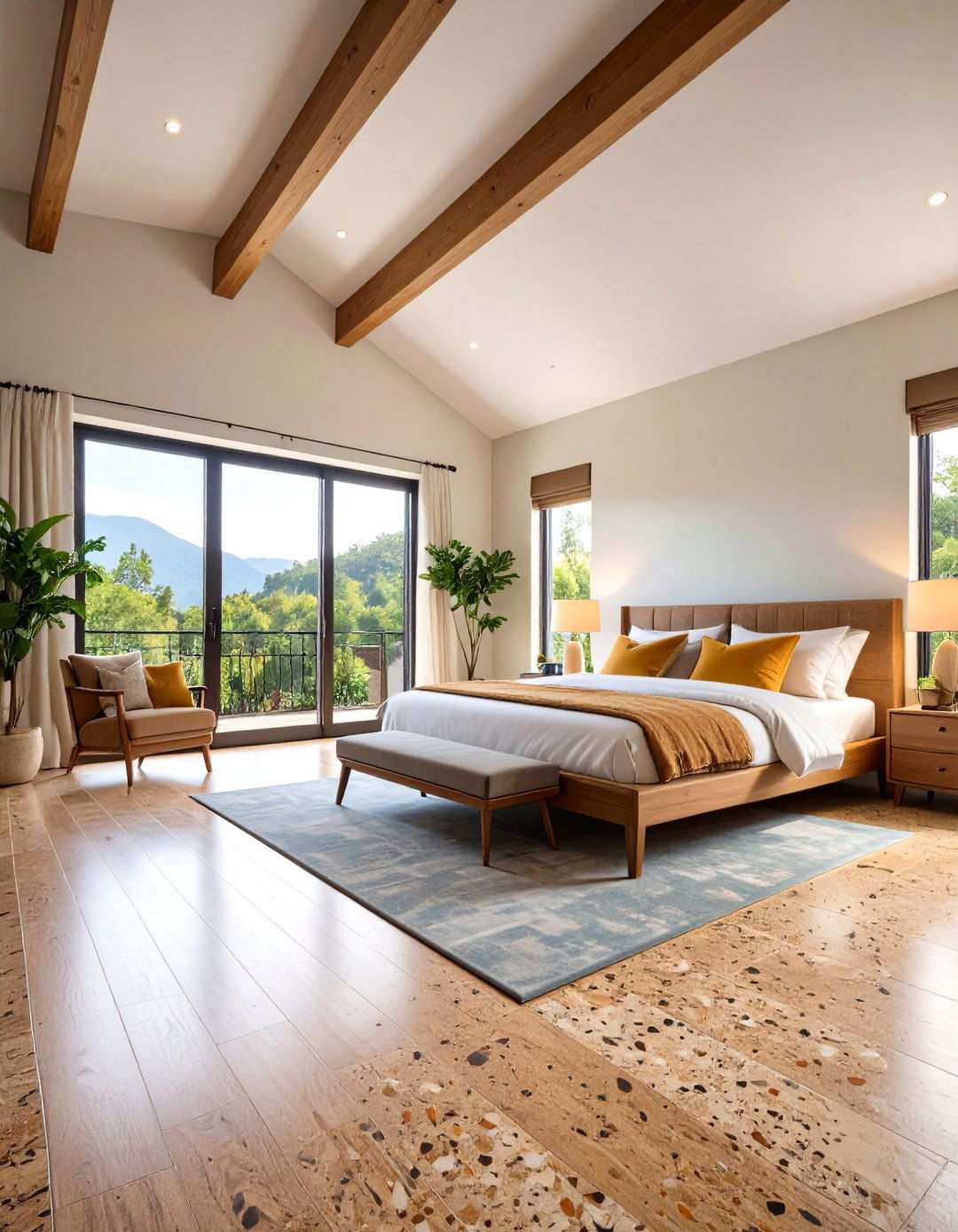 Soft Cork Bedroom Flooring for Whisper Quiet Nights - 20 Bedroom Flooring Ideas