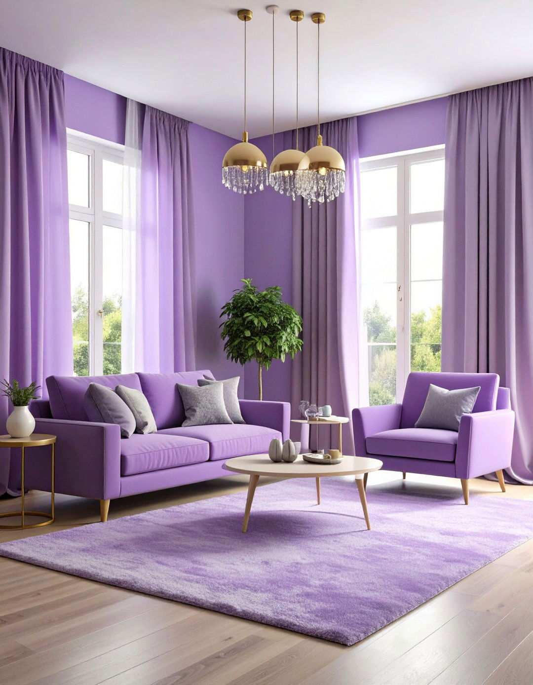 Soft Lavender Accent Wall - 20 Accent Wall Colors