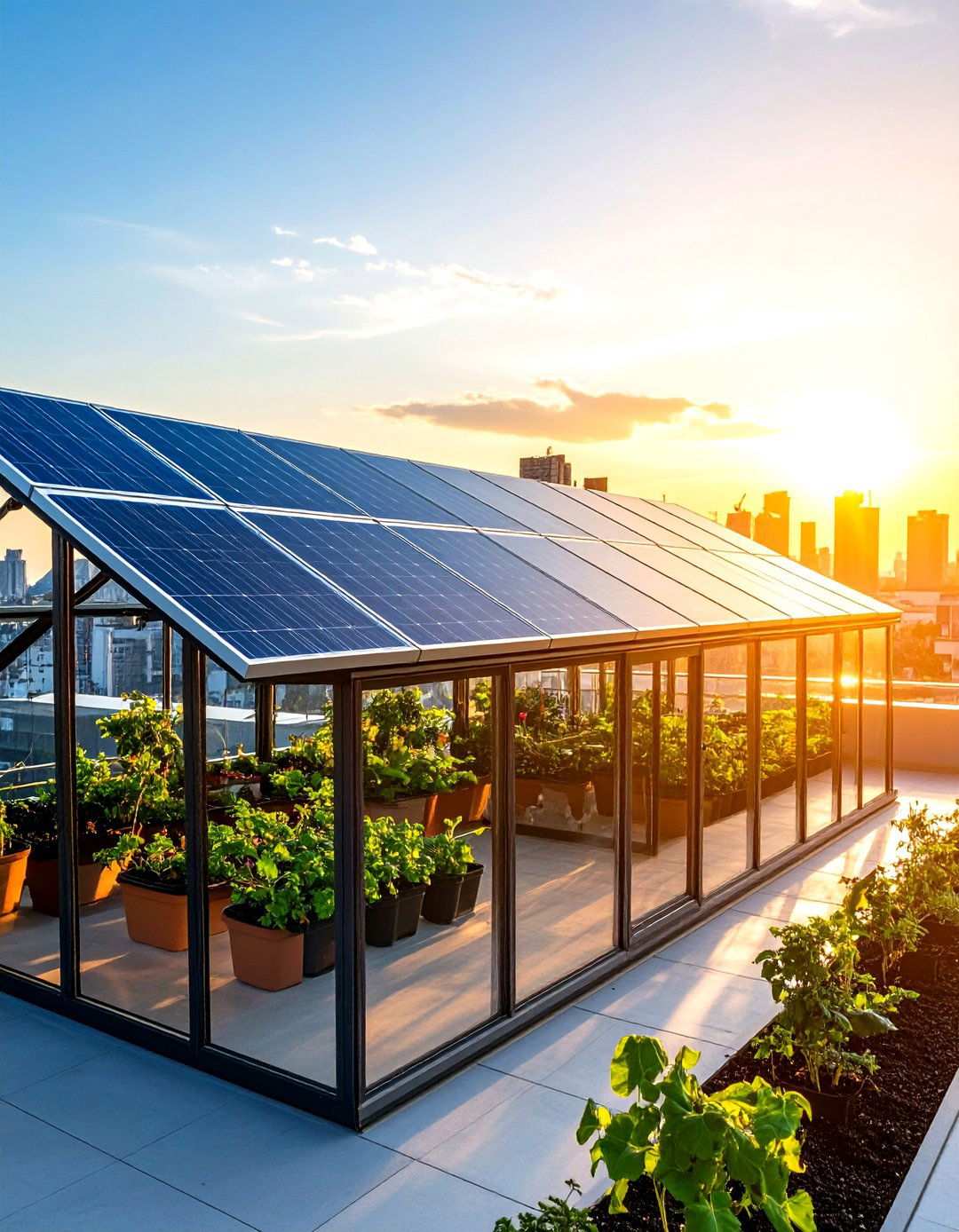 Solar Powered Rooftop Greenhouse - 20 Rooftop Greenhouse Ideas