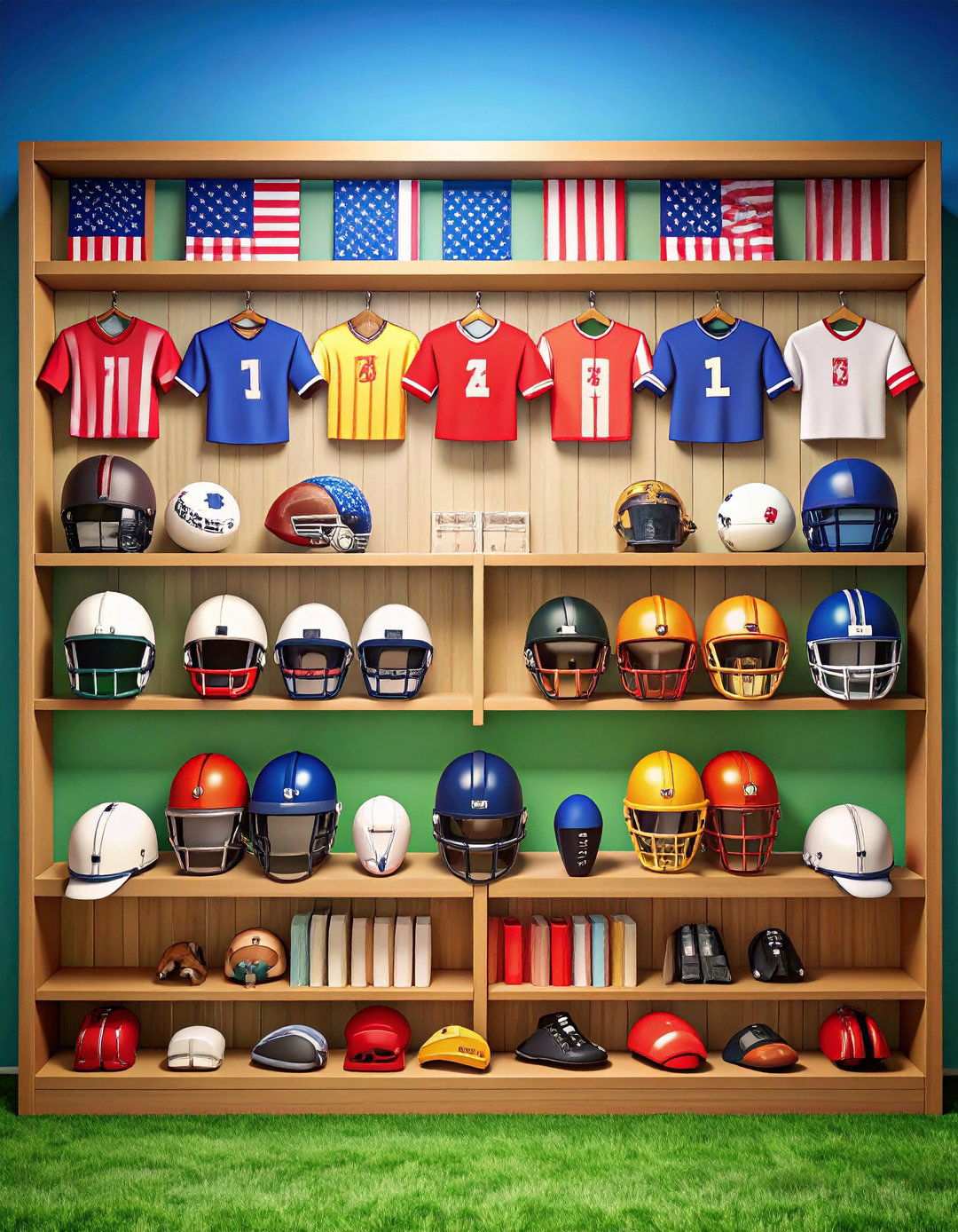Sports Memorabilia Wall Personalizes a Black Man Cave - 20 Black Man Cave Ideas