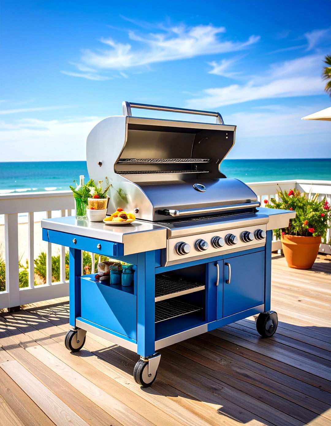 Stainless Steel Santa Maria Cart BBQ Pit - 20 Bbq Pit Ideas