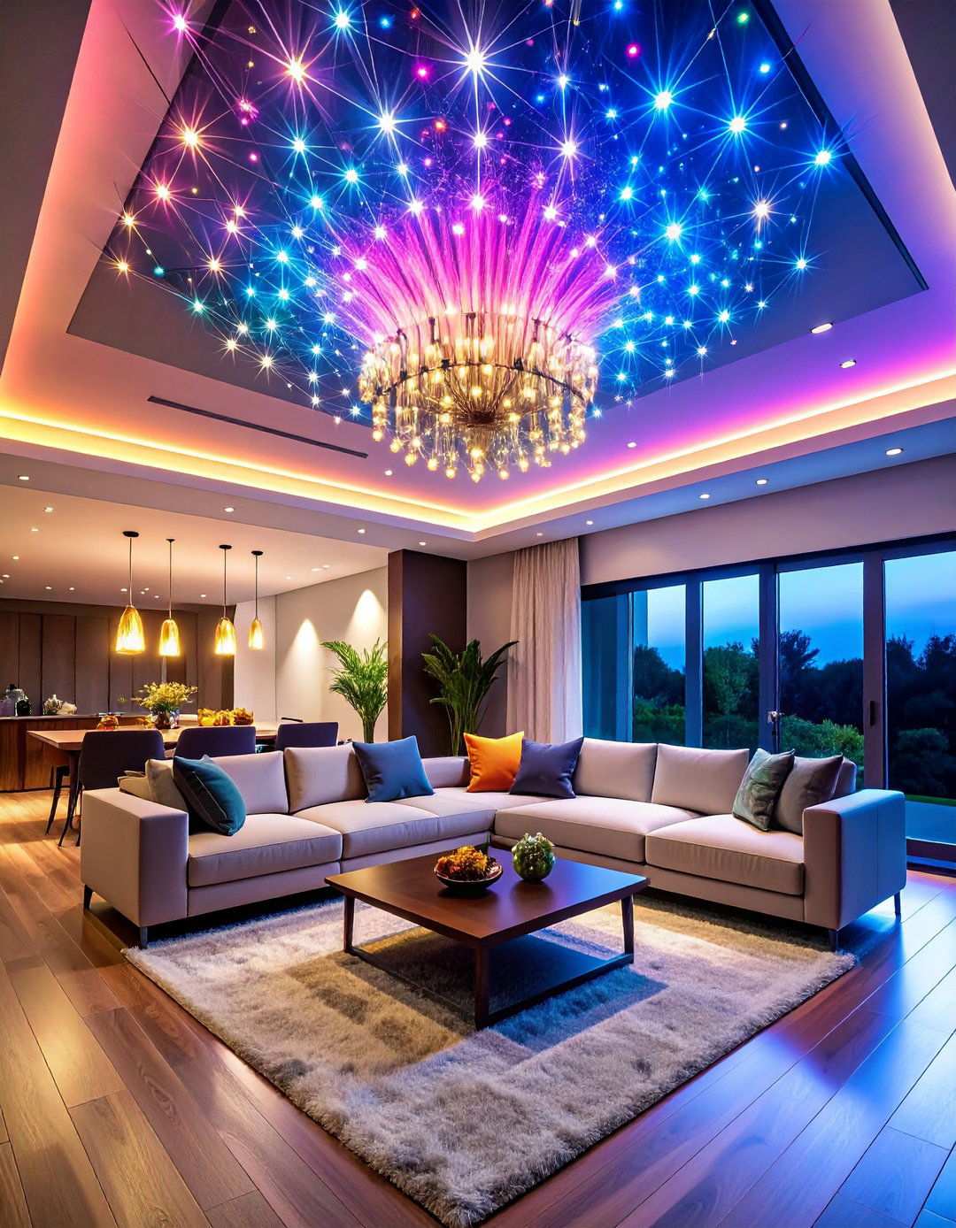 Starry Night Ceiling Wonderland - 20 Aesthetic Room Ideas With Led Lights