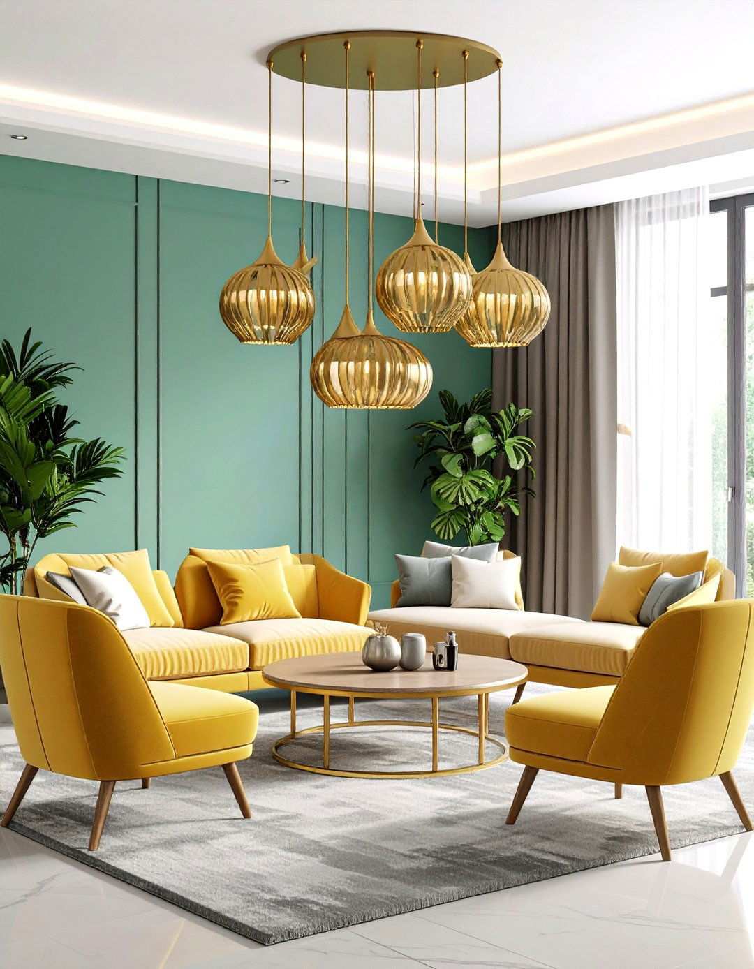 Statement Ceiling Fixture Crowns a Bachelor Room - 20 Bachelor Room Ideas