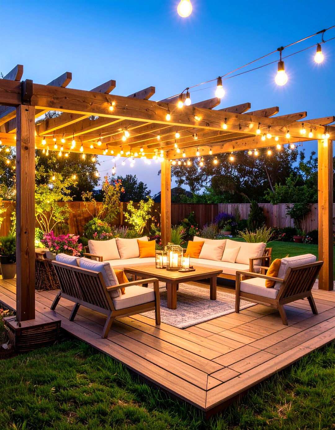 String Light Patio Ambiance - 20 Backyard Patio Ideas