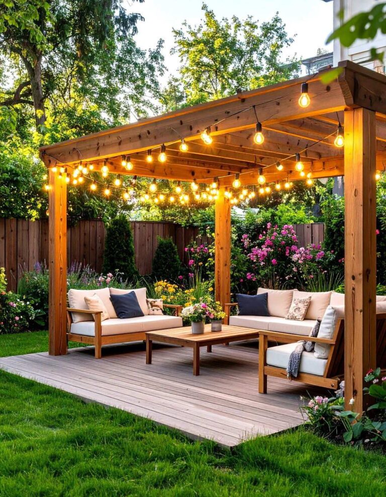 String Lights for Enchanting Backyard Ambiance - 20 Backyard Decor Ideas