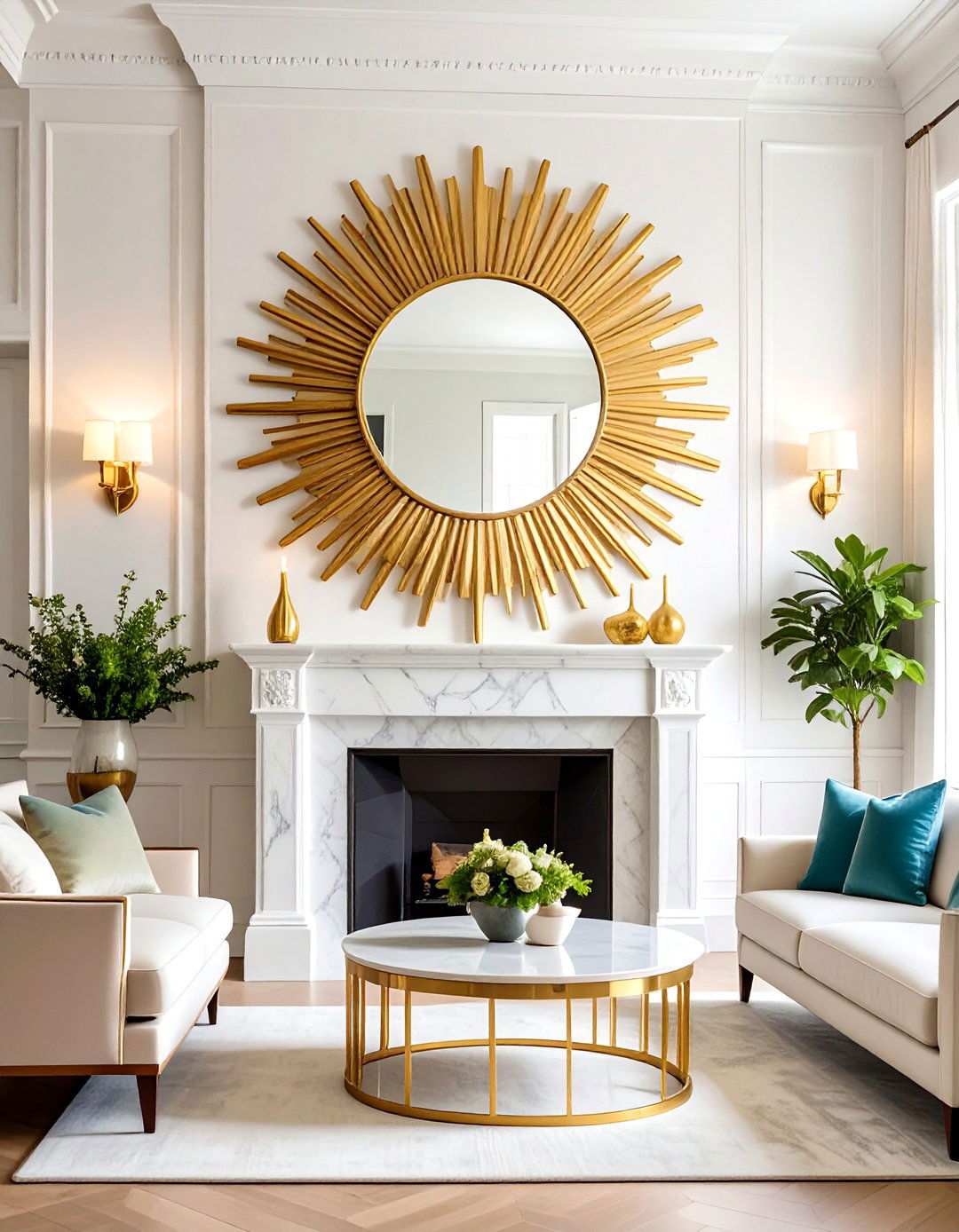 Sunburst Art Deco Mirror Designs - 20 Art Deco Interior Design Ideas