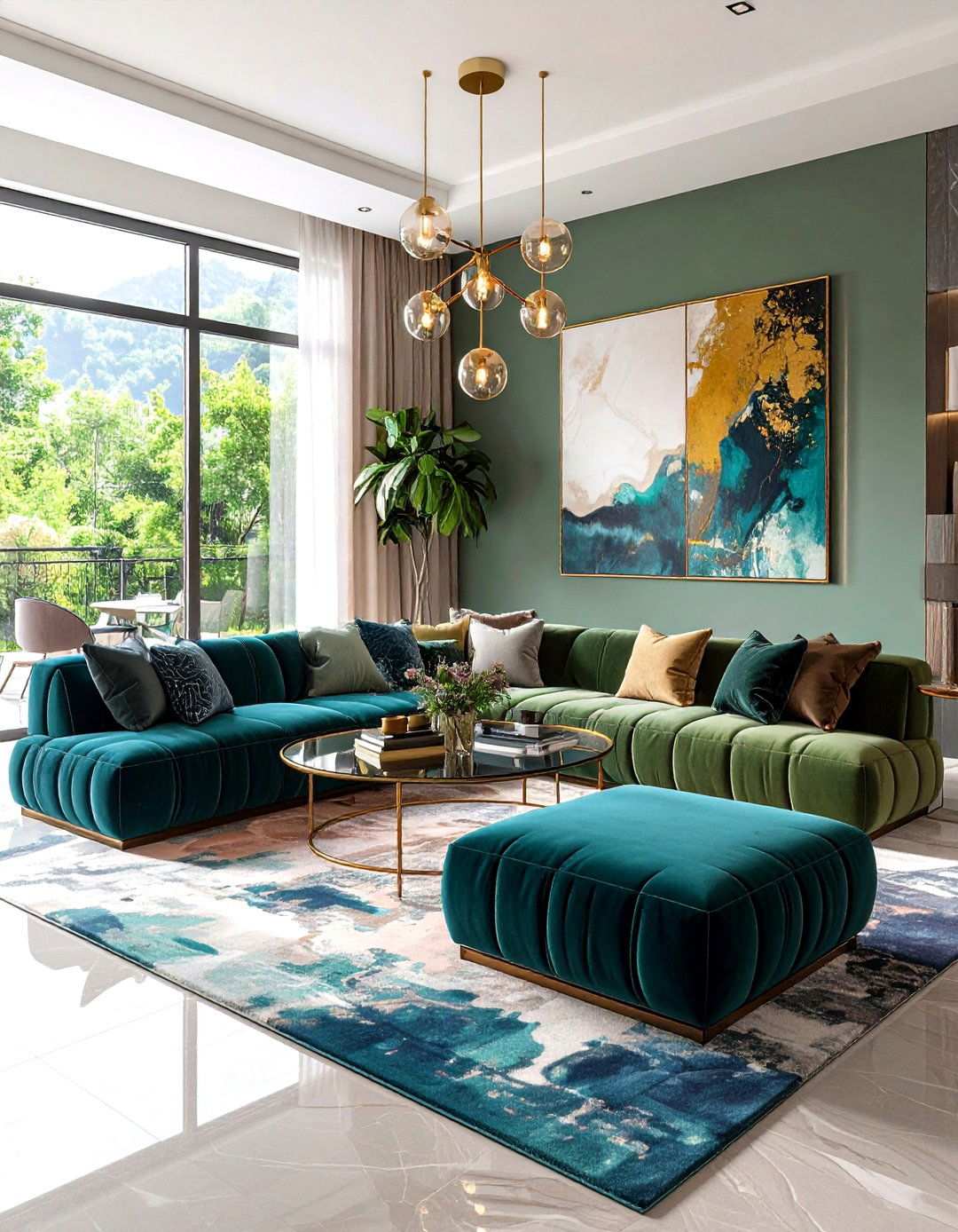 Sunken Living Room with Conversation Pit Design - 20 1980s Living Room  Ideas
