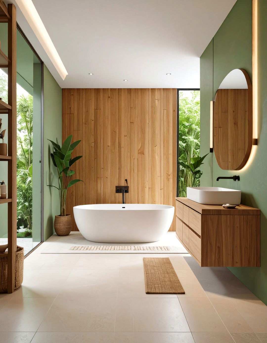 Sustainable Bamboo Bathroom Wall Paneling Supports Eco Goals - 20 Bathroom Wall Paneling Ideas