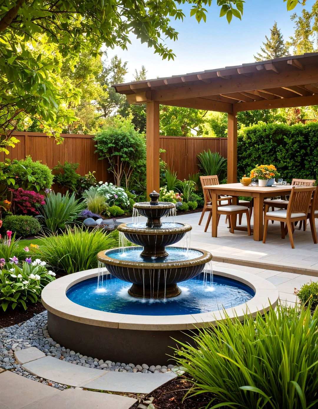 Tabletop Waterfall Garden Feature - 20 Backyard Waterfall Ideas