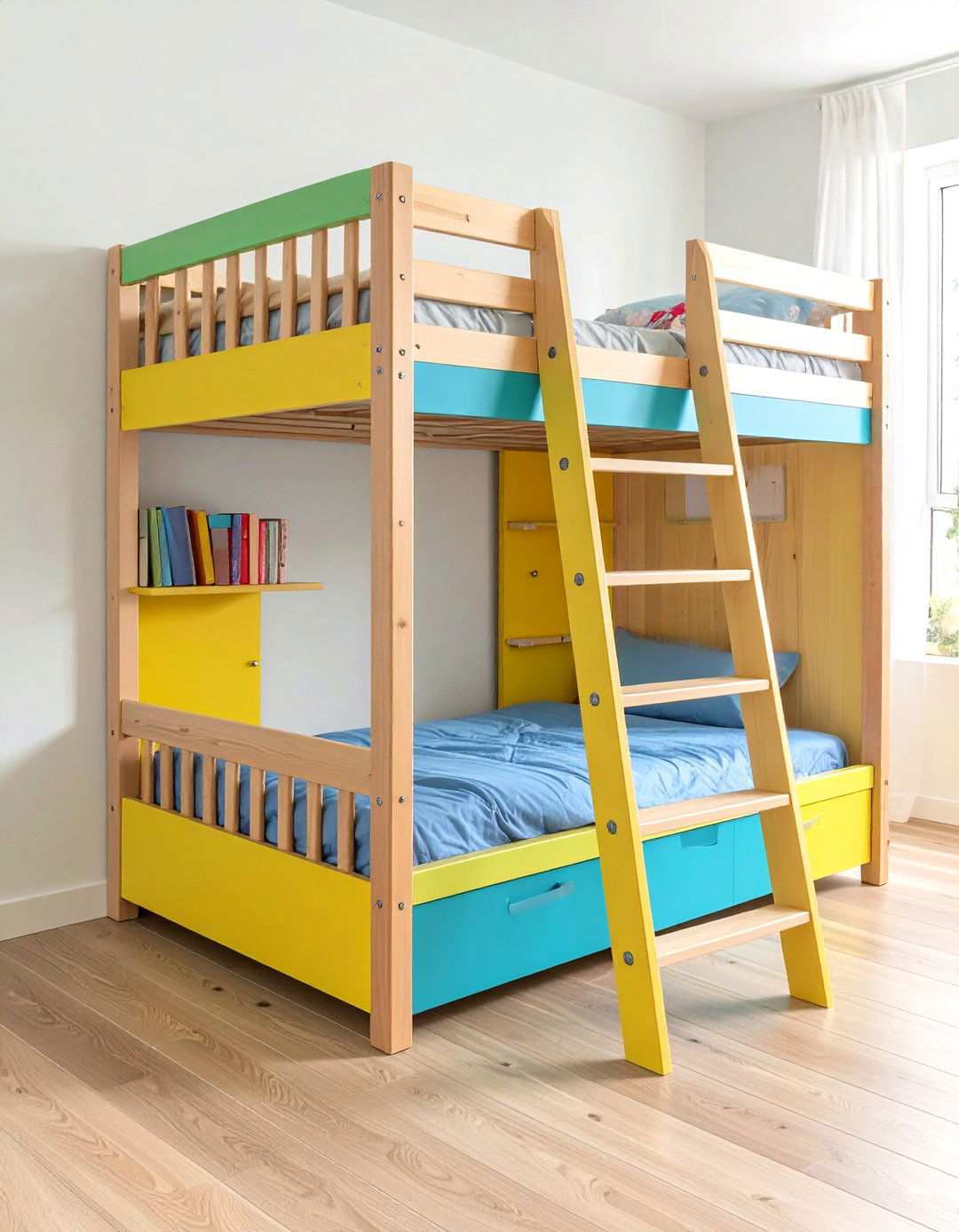 Telescoping Ladder Loft Bed Nook - 20 Bed Nook Ideas