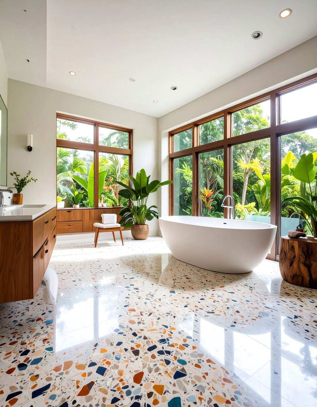 Terrazzo Bathroom Flooring - 20 Bathroom Flooring Ideas