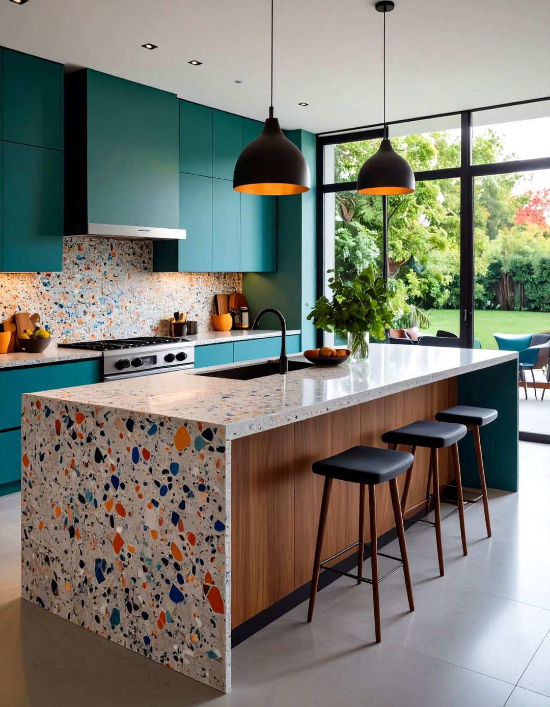 Terrazzo Countertops and Flooring - 20 1950s Kitchen Ideas