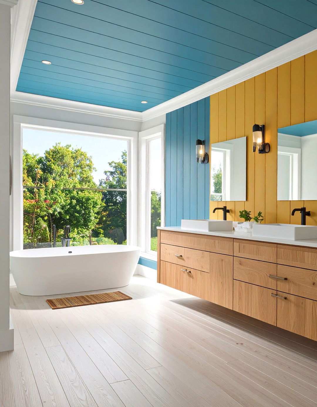 Textured Beadboard Ceiling Lift - 20 Beadboard Bathroom Ideas
