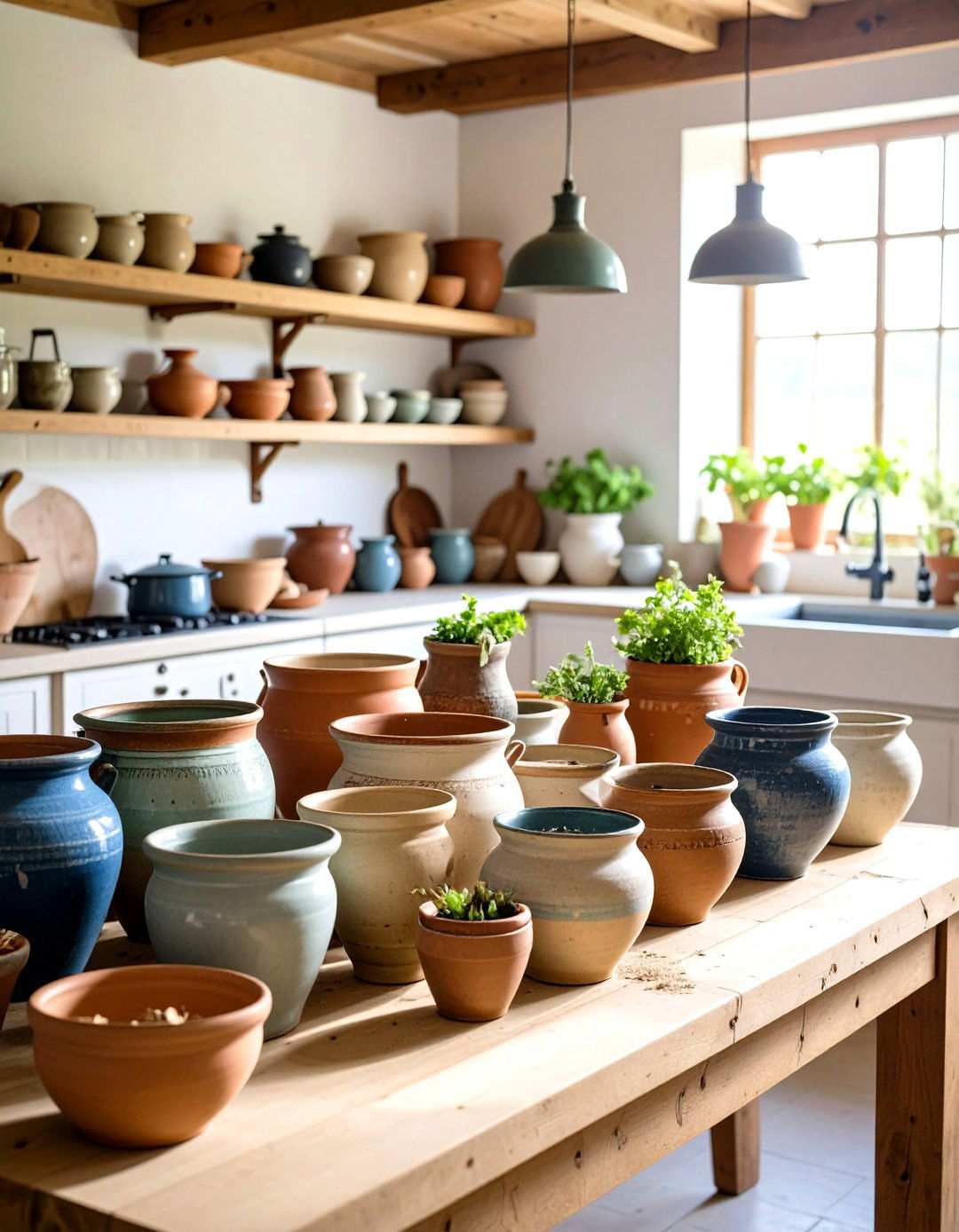 Textured Painted Pot Dimensional Interest - 20 Painted Pot Ideas