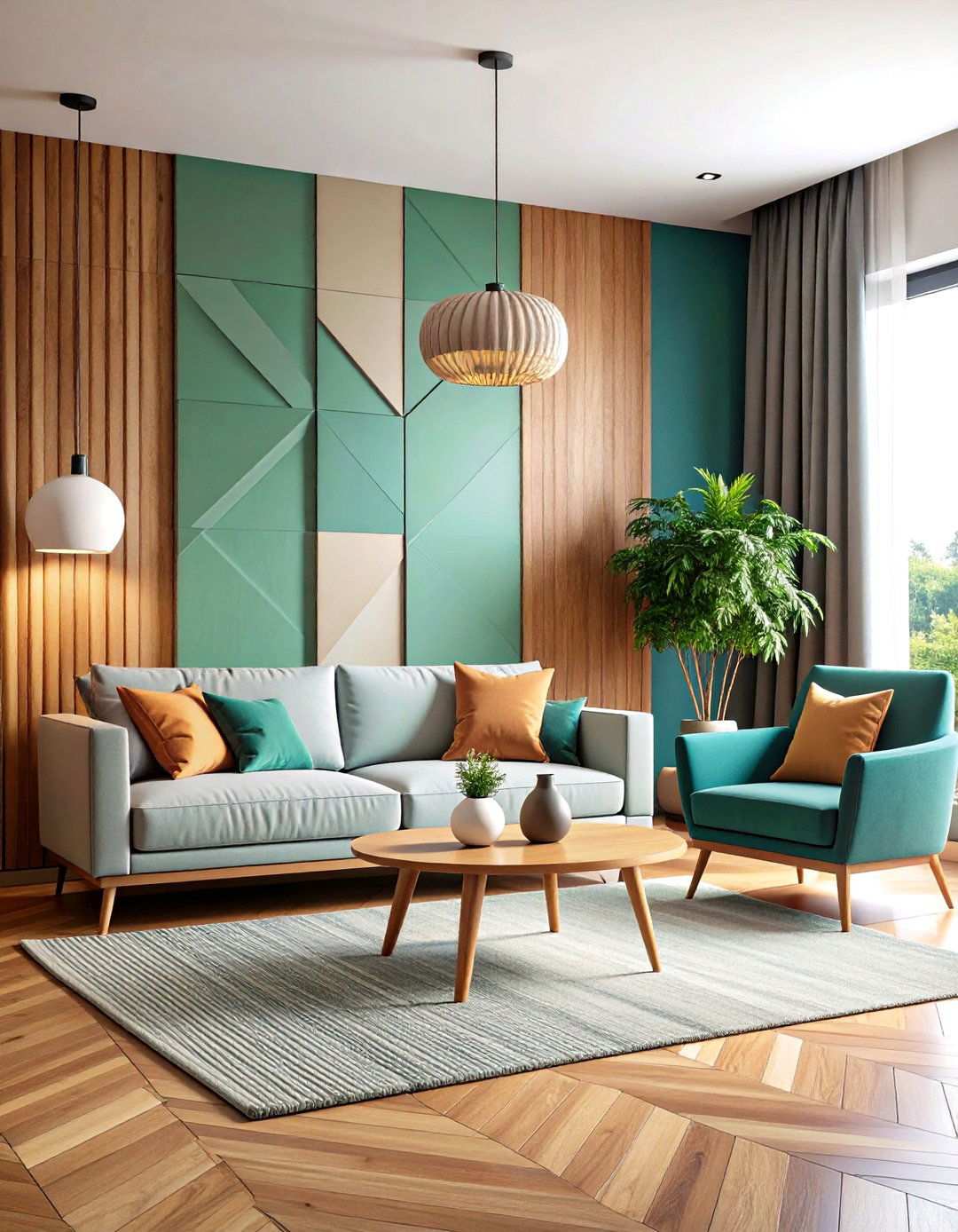 Textured Walls Living Room Feature - 20 Aesthetic Living Room Ideas