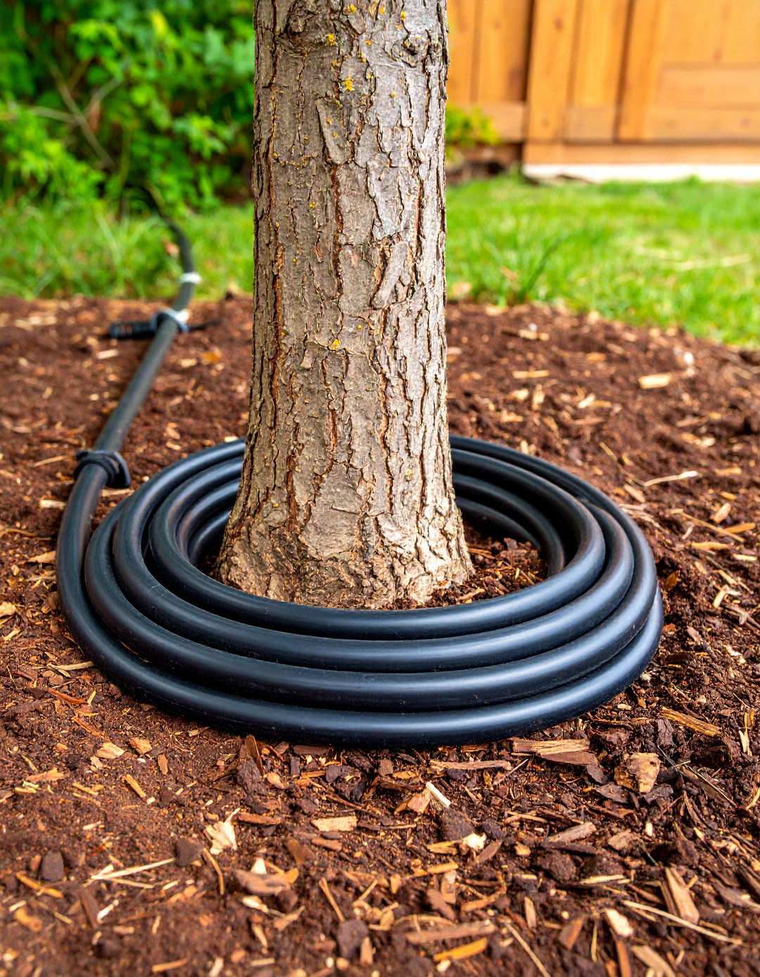Tree Ring Donut of Black MulchNo Volcanoes Allowed - 20 Black Mulch Landscaping Ideas