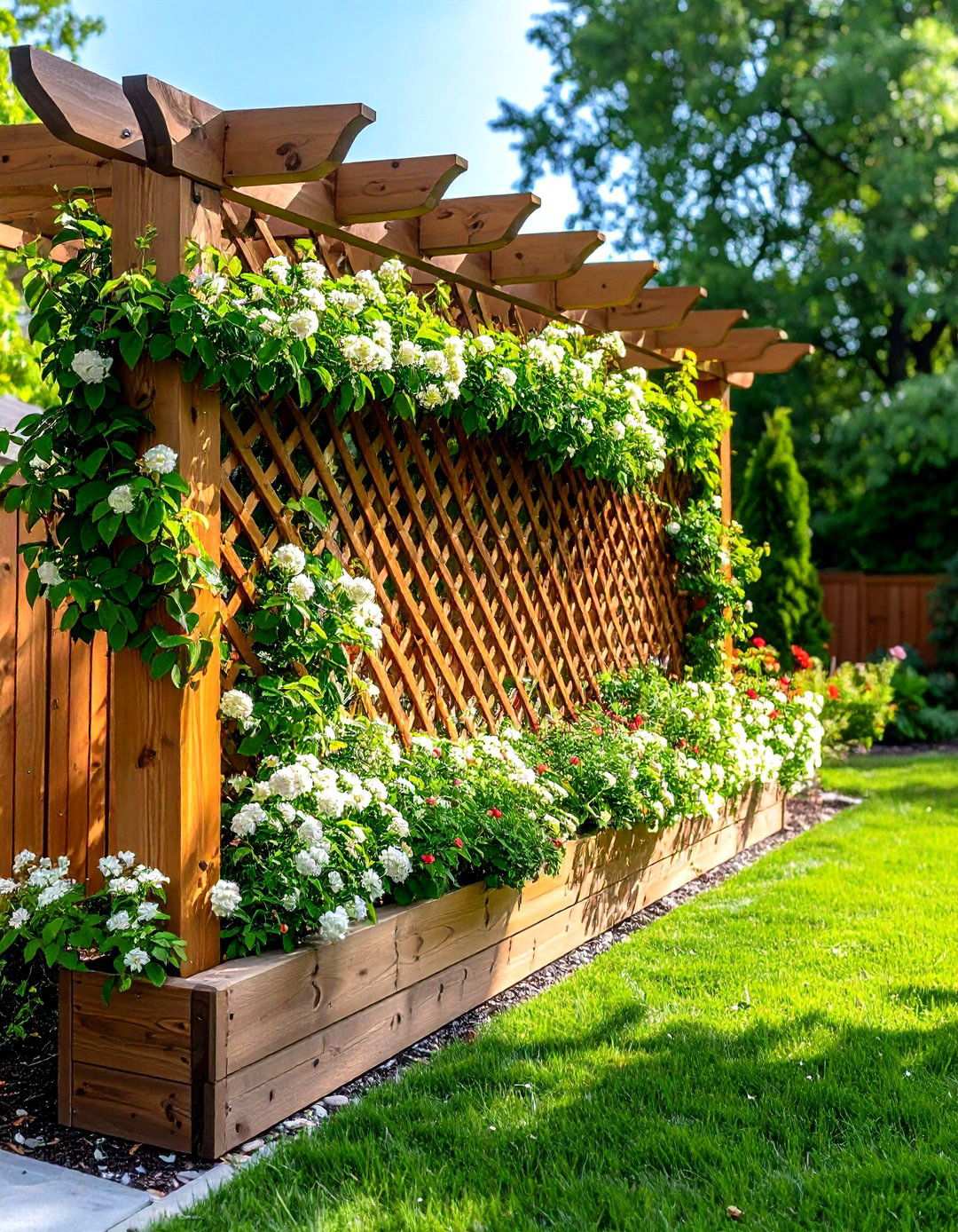 Trellis Privacy Systems for Climbing Backyard Gardens - 20 Backyard Privacy Ideas