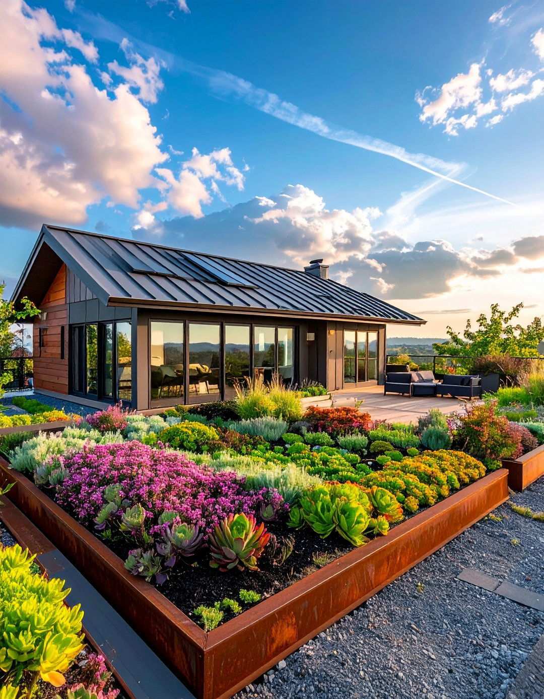 Turn the Roof into a Lush Green Oasis - 20 Aesthetic House Exterior Ideas