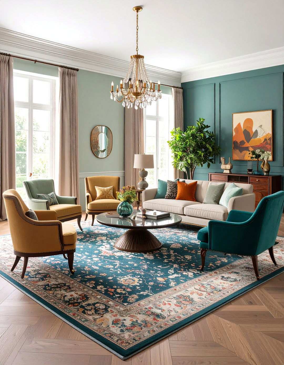 TV Free Living Room Formal Arrangement - 20 Awkward Living Room Layout Ideas