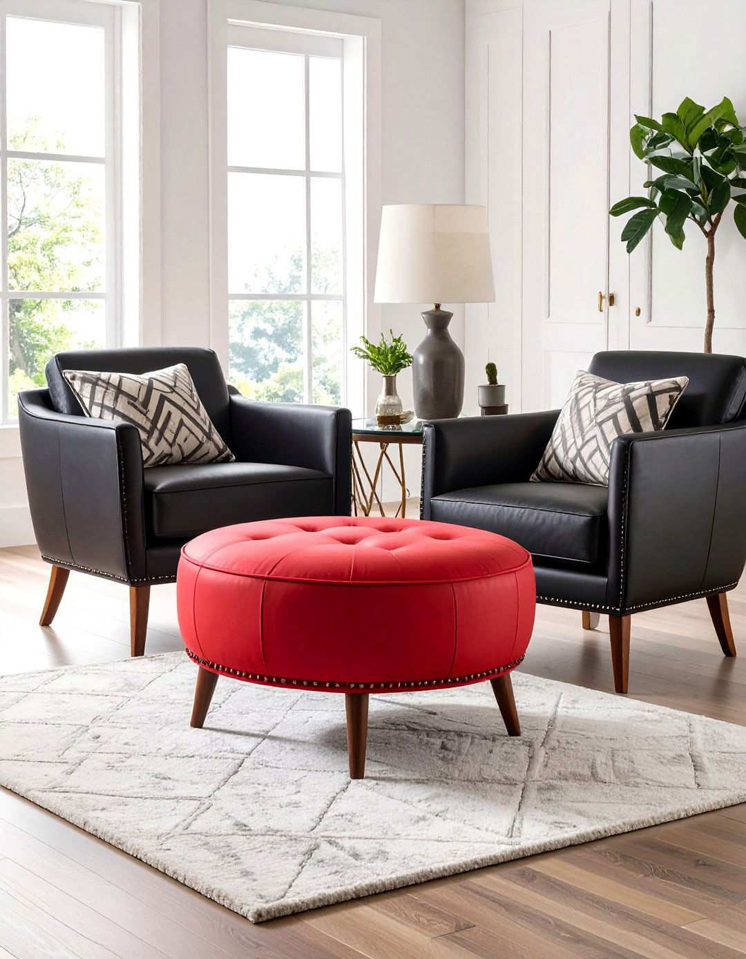 Two Tone Furniture Pairings - 20 Black and Red Living Room Ideas